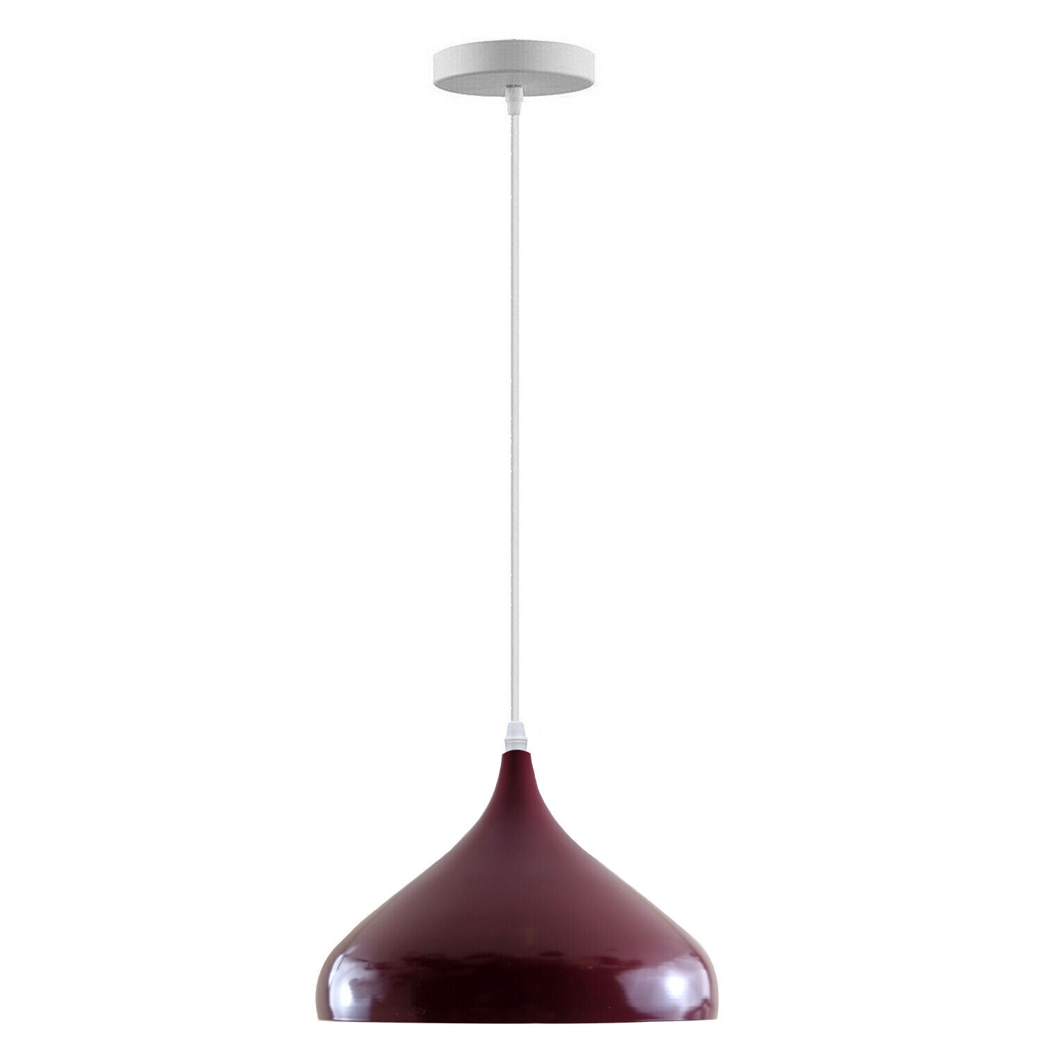 Ceiling Teardrop Pendant Light Shade Dome in Burgundy and Cyan Blue, showcasing a sleek dome design with a modern finish.