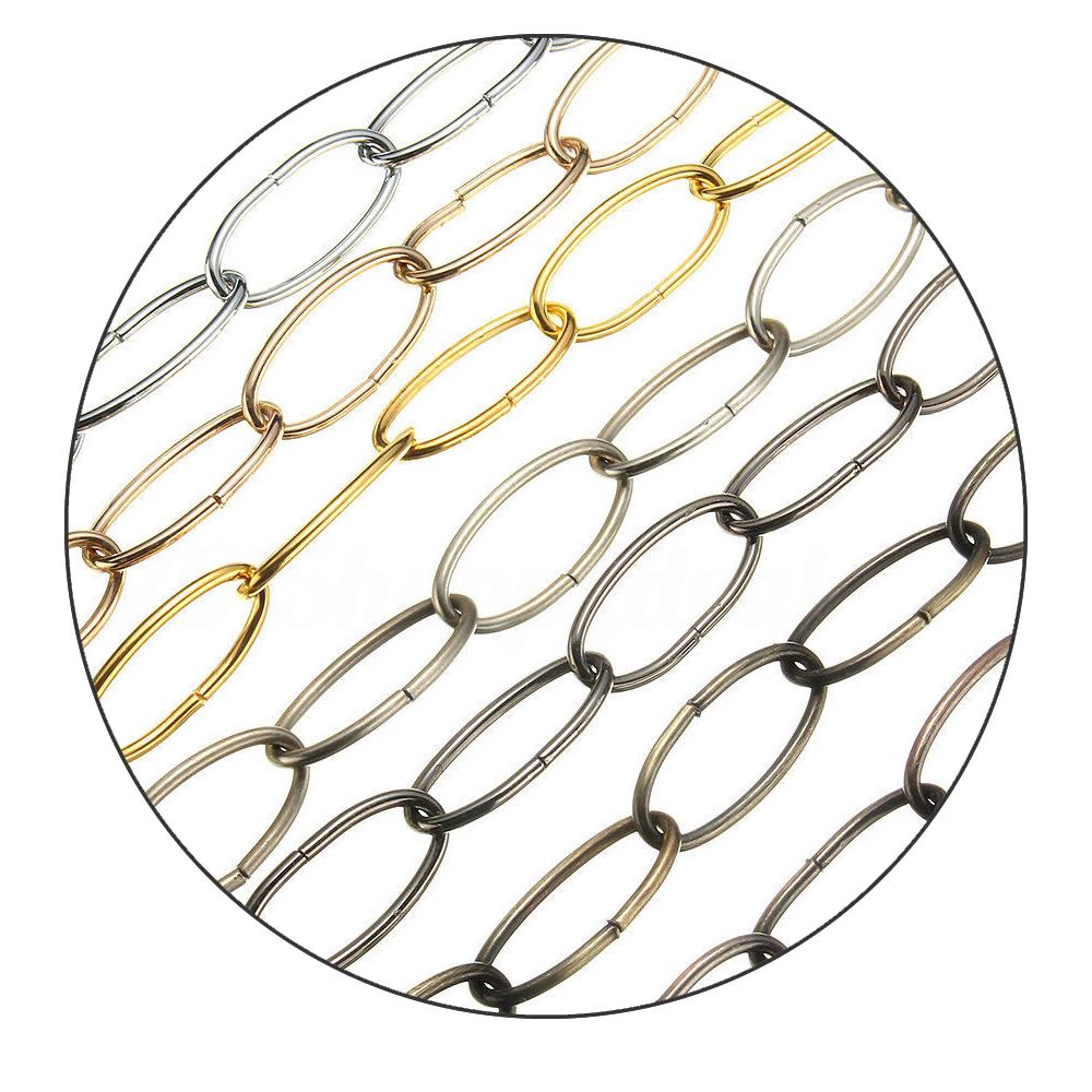 A flexible and durable hanging chain designed for chandeliers and pendant lights, showcasing its open-able links and sturdy construction.