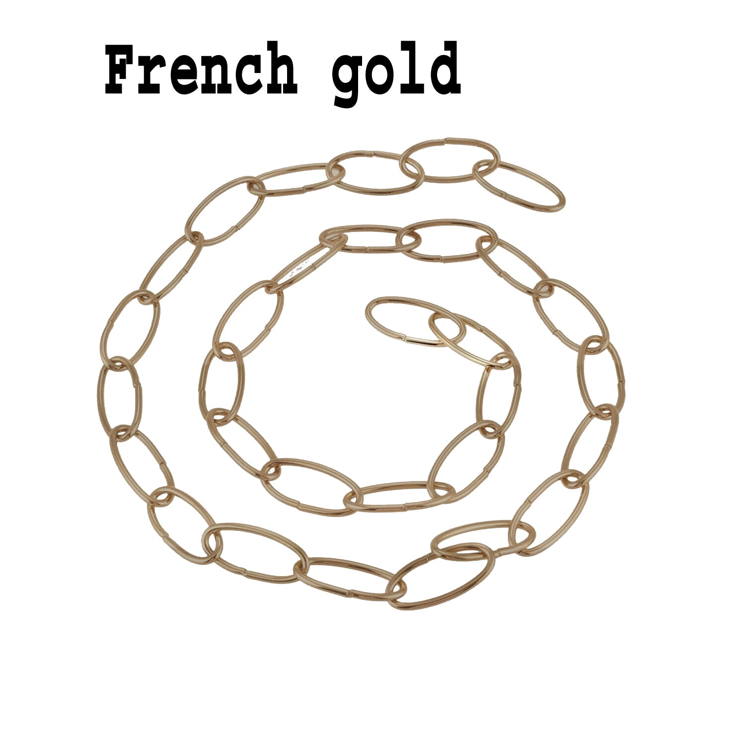 A flexible and durable hanging chain designed for chandeliers and pendant lights, showcasing its open-able links and sturdy construction.