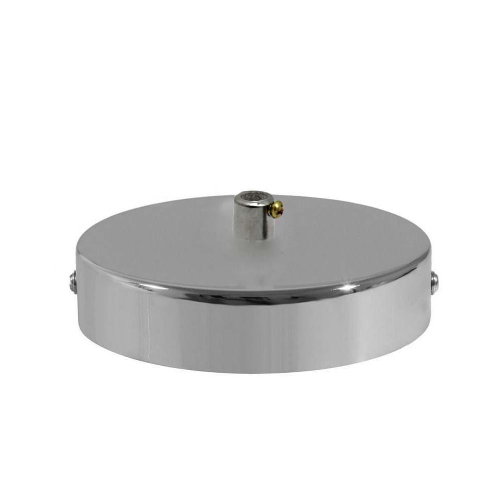 Chrome Ceiling Rose Pendant Light fitting with a round design, perfect for chandeliers and decorative lighting.