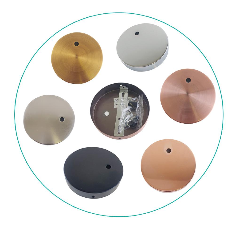 Color Conner Hole Ceiling Rose in various finishes, showcasing its round design and decorative appeal.