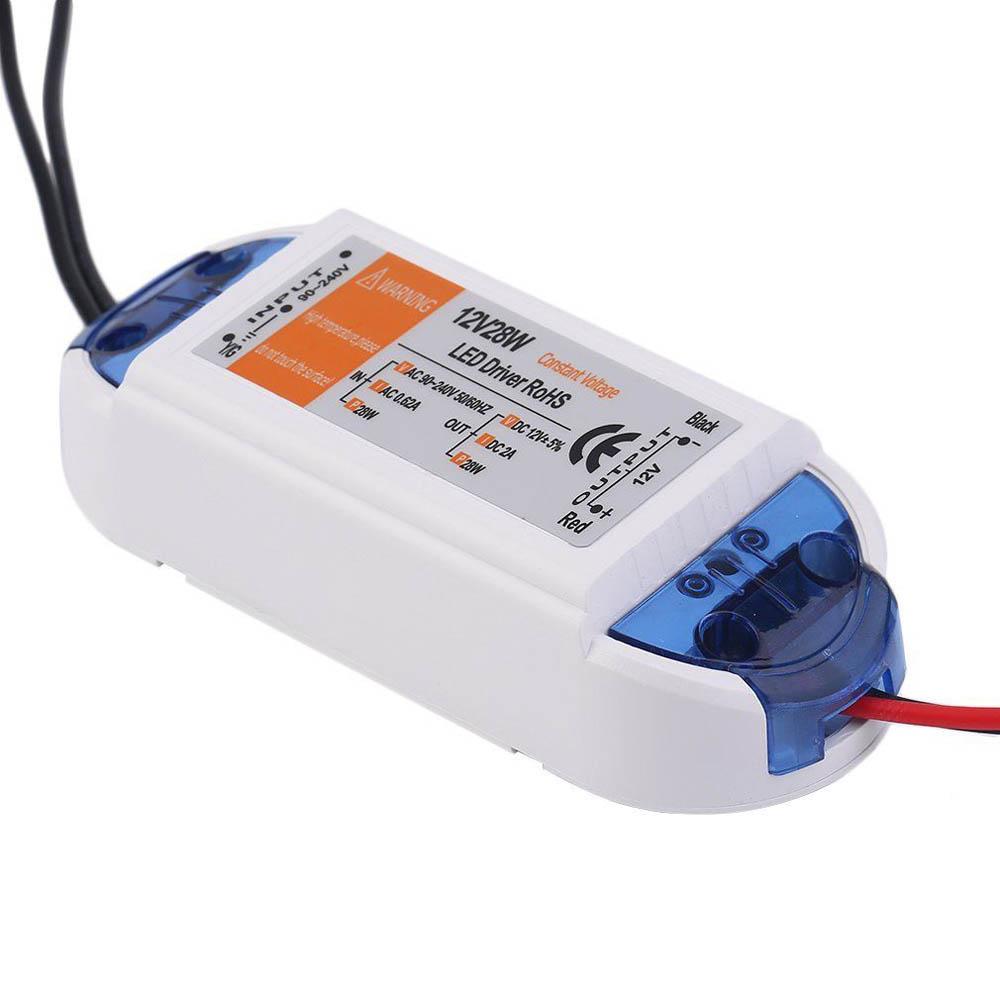 Compact Constant Voltage LED Driver Power Supply, 28W, suitable for MR16, MR11, G4 bulbs, with safety certifications.