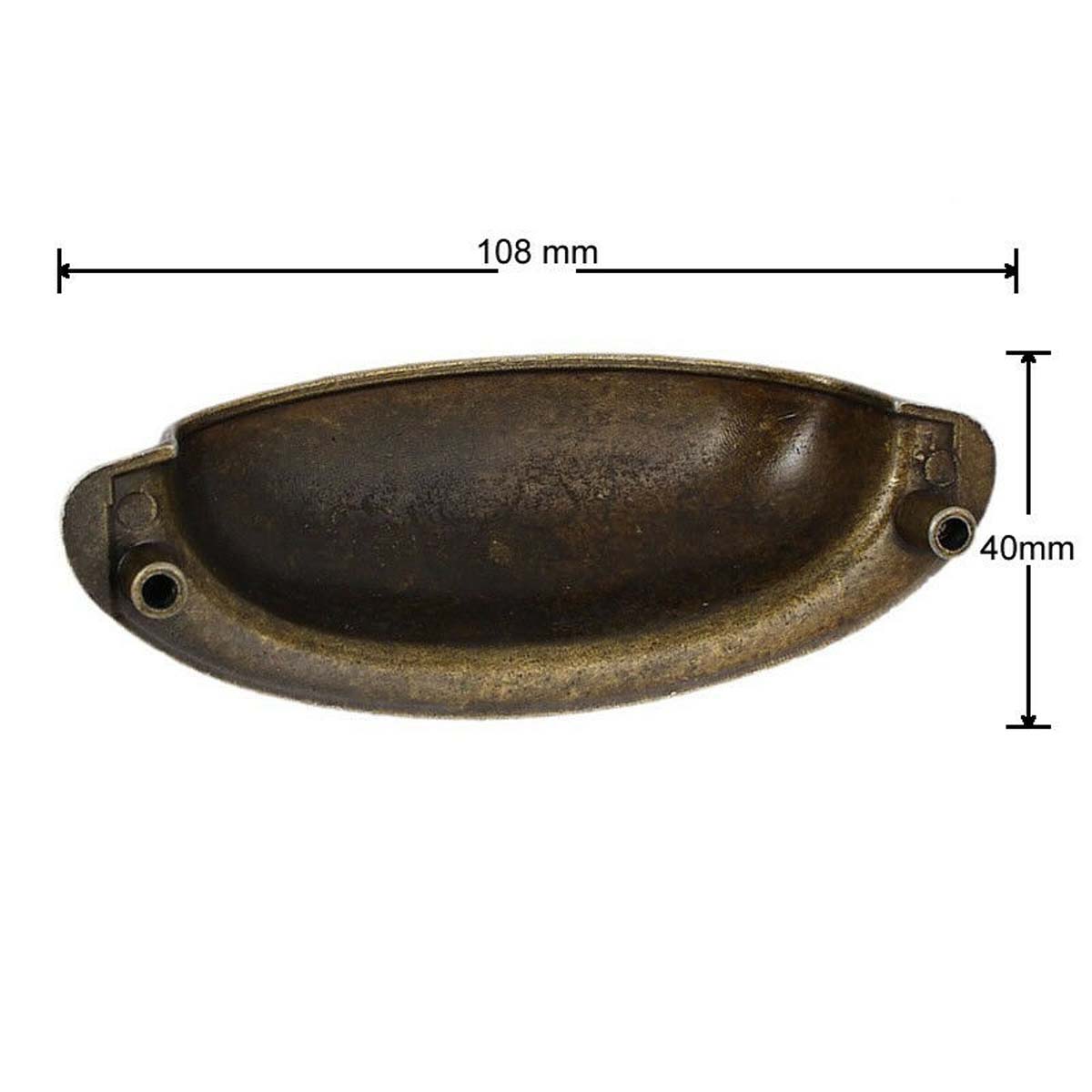 Cupboard Door Cabinet Drawer Handle~2420 in brass plating, showcasing its elegant design and durable iron material.