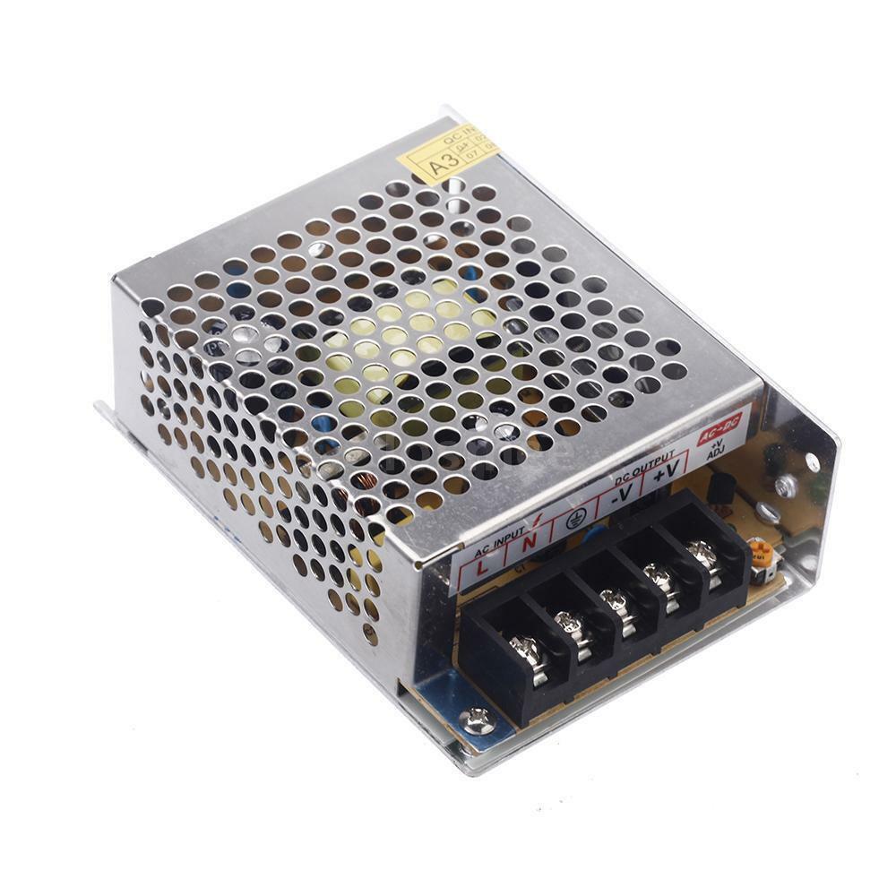 DC5V LED Driver Power Supply Transformer with metal case, designed for LED strips and MR16 applications, showcasing its robust and durable design.