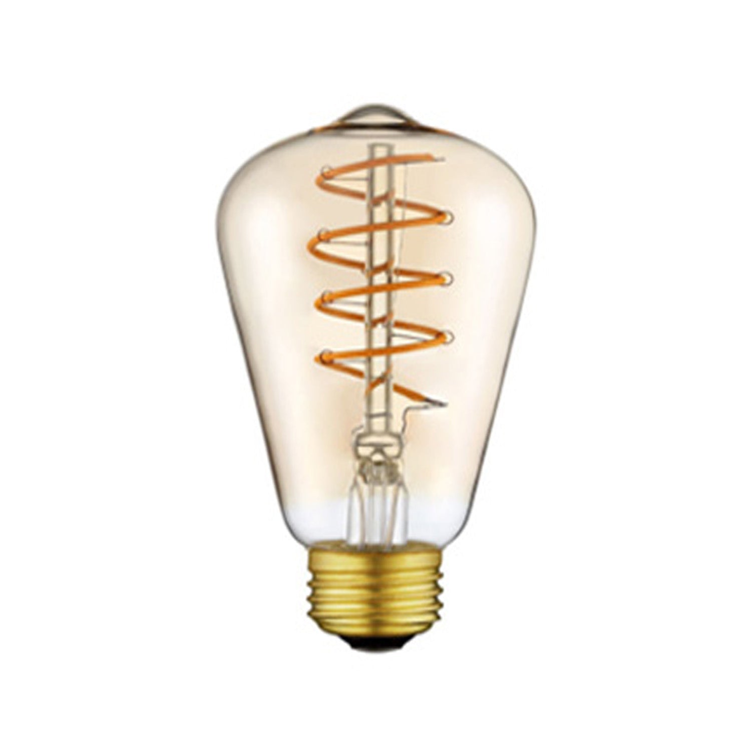 Vintage Filament Bulb Edison 4W E27 with heart-shaped filament, emitting warm white light, ideal for decorative lighting.