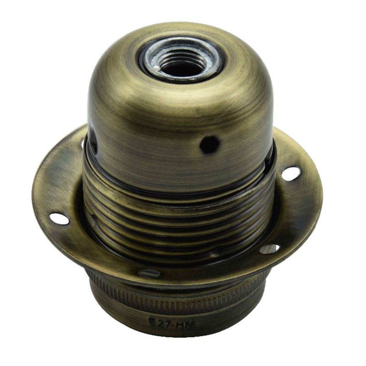 E27 Metal Bulb Holder showcasing a vintage bulb, designed for stylish indoor lighting.