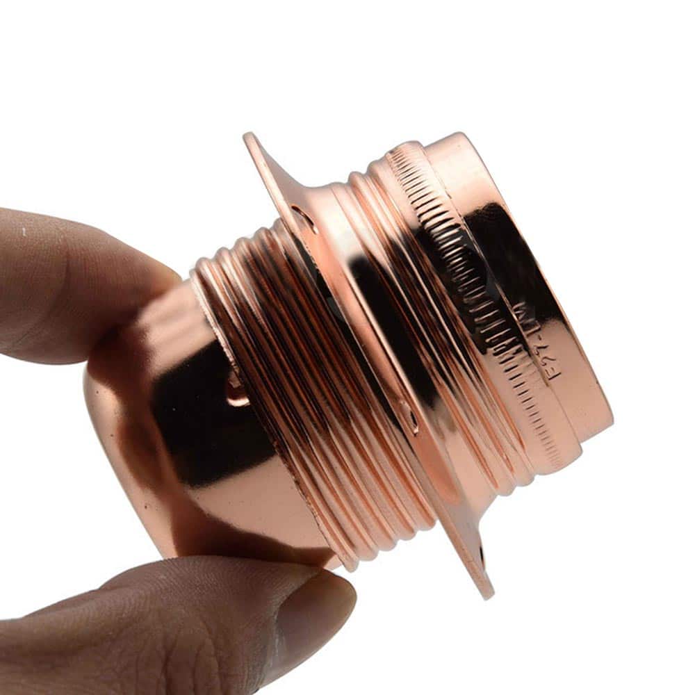 E27 Metal Bulb Holder showcasing a vintage bulb, designed for stylish indoor lighting.