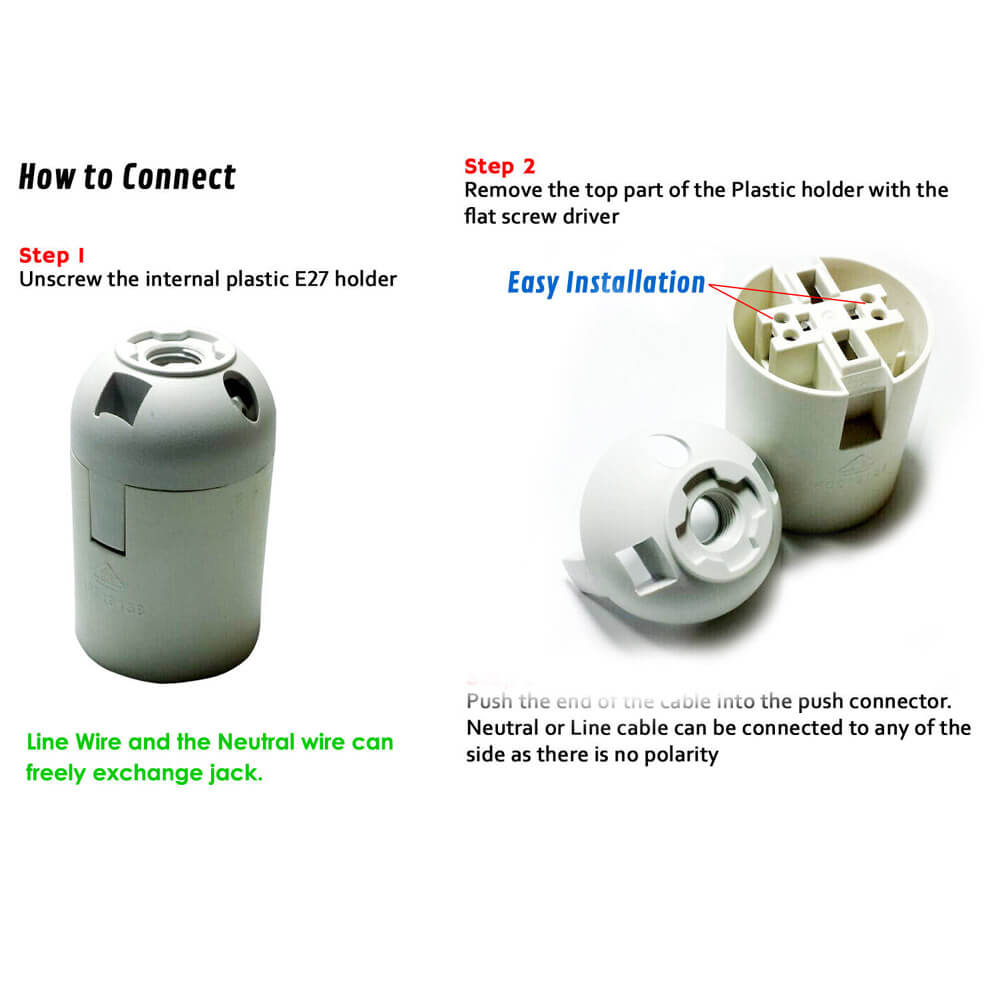 E27 White Plain Bakelite Lamp Holder showcasing its elegant design and durable material, perfect for vintage lighting setups.