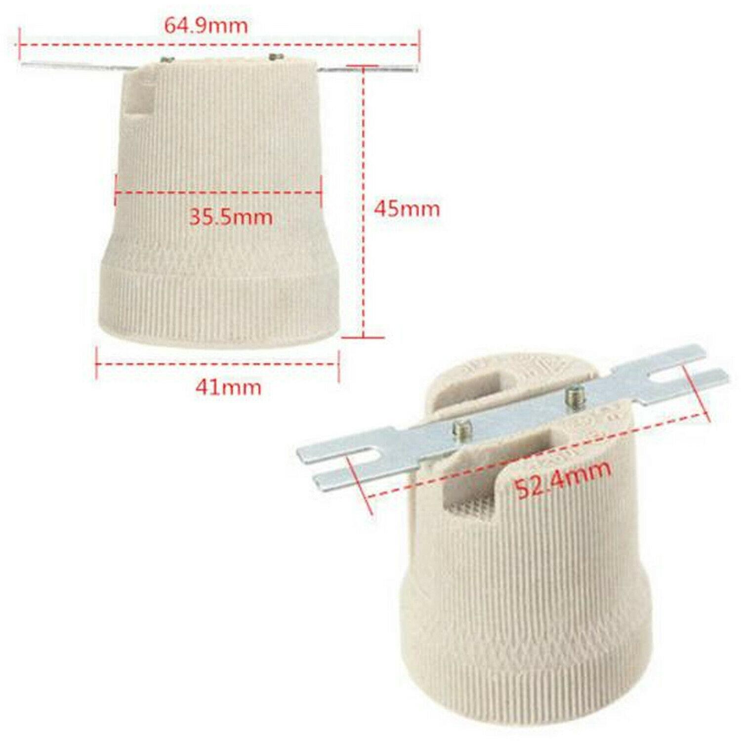 ES E27 Edison Screw Heat Bulb with high-temperature ceramic socket, ideal for various applications including reptile habitats and industrial use.