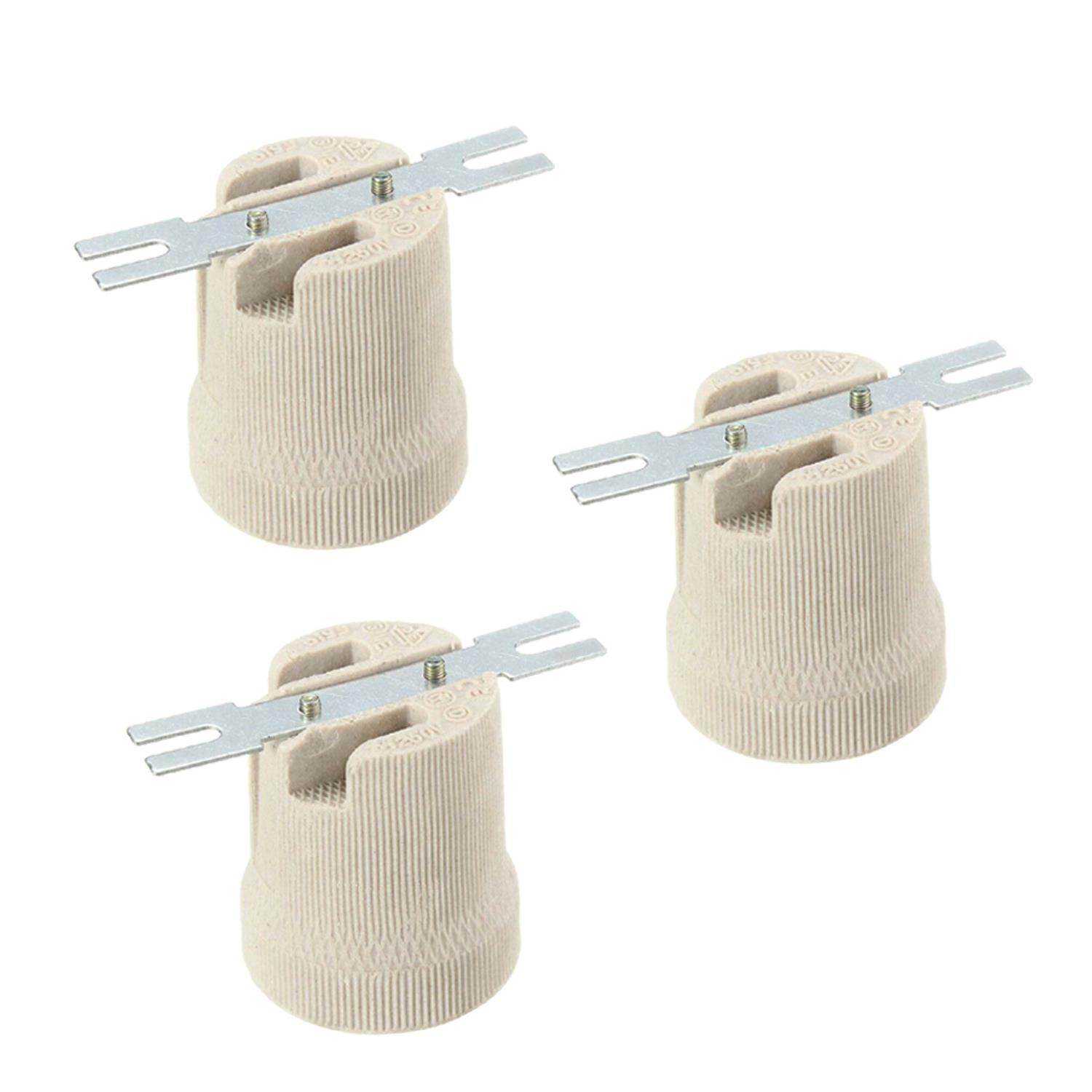 ES E27 Edison Screw Heat Bulb with high-temperature ceramic socket, ideal for various applications including reptile habitats and industrial use.