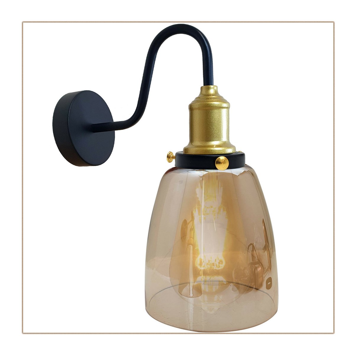 Modern glass lampshade wall light showcasing elegant design and durable materials.