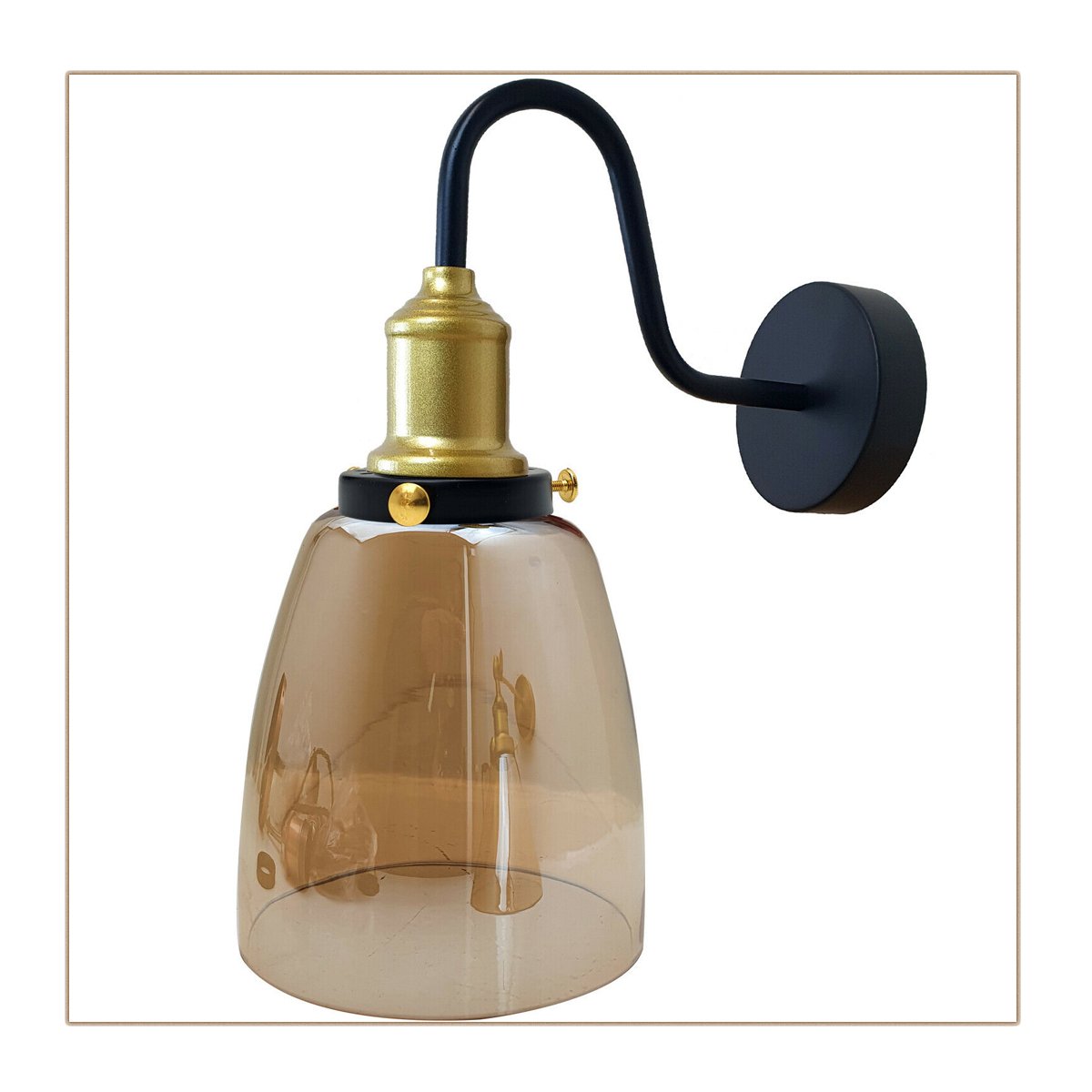 Modern glass lampshade wall light showcasing elegant design and durable materials.