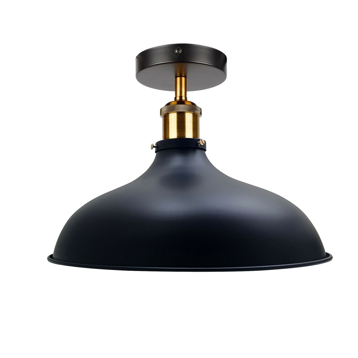 Gold and Black Vintage Flush Mount Ceiling Light showcasing elegant design and metal construction.