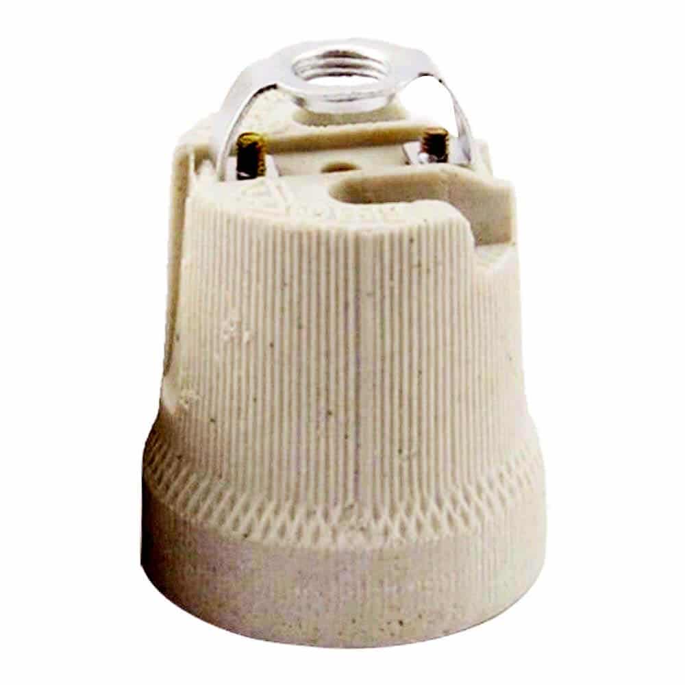 Heat resistance Ceramic heating bulb E27 lamp holder showcasing vintage design and heat-resistant materials.