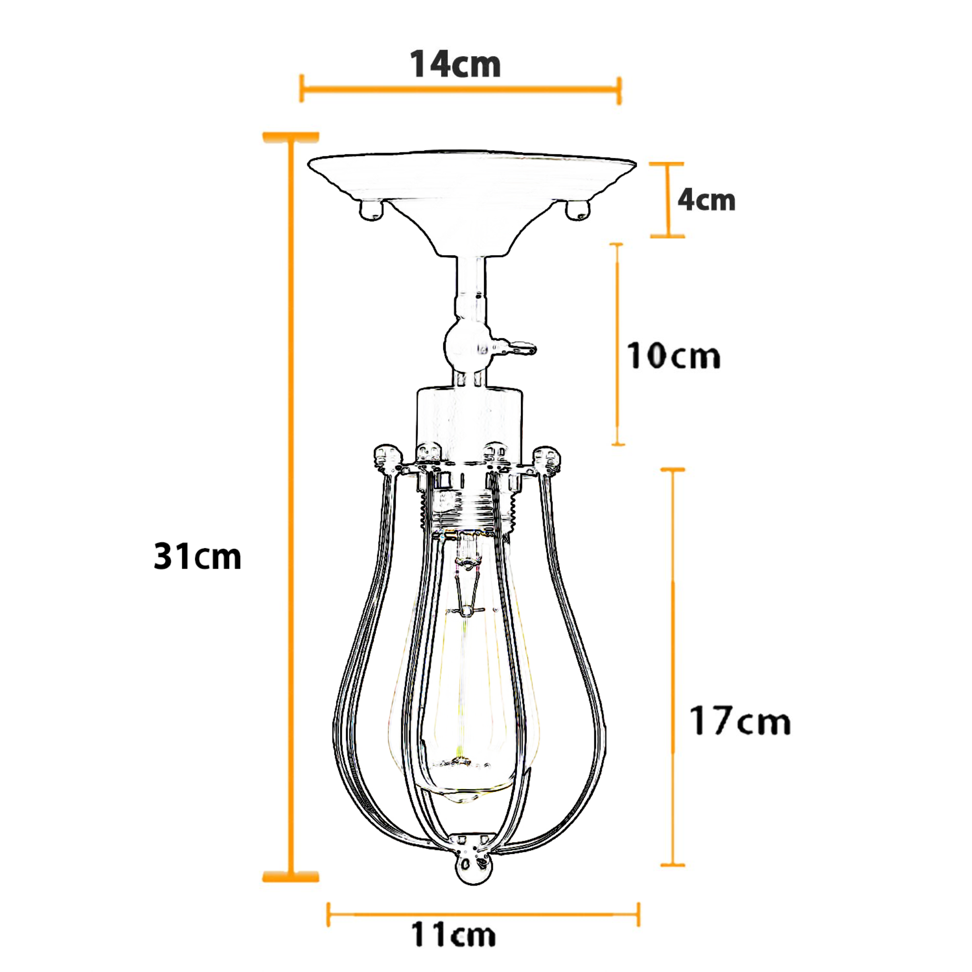 Industrial brushed silver balloon cage wall sconce lamp with a modern design, showcasing its elegant brushed finish and open cage structure.