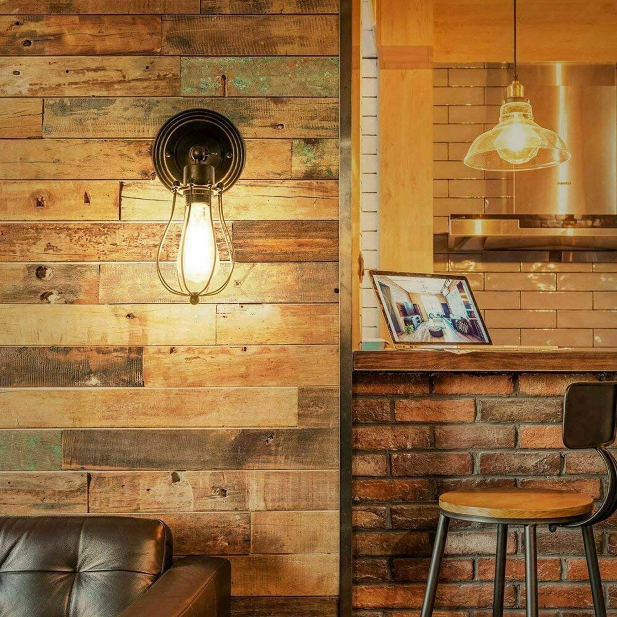 Industrial brushed silver balloon cage wall sconce lamp with a modern design, showcasing its elegant brushed finish and open cage structure.