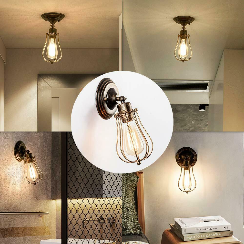 Industrial Metal Brushed Copper Wall Sconce Lamp with a stylish design, perfect for indoor lighting.