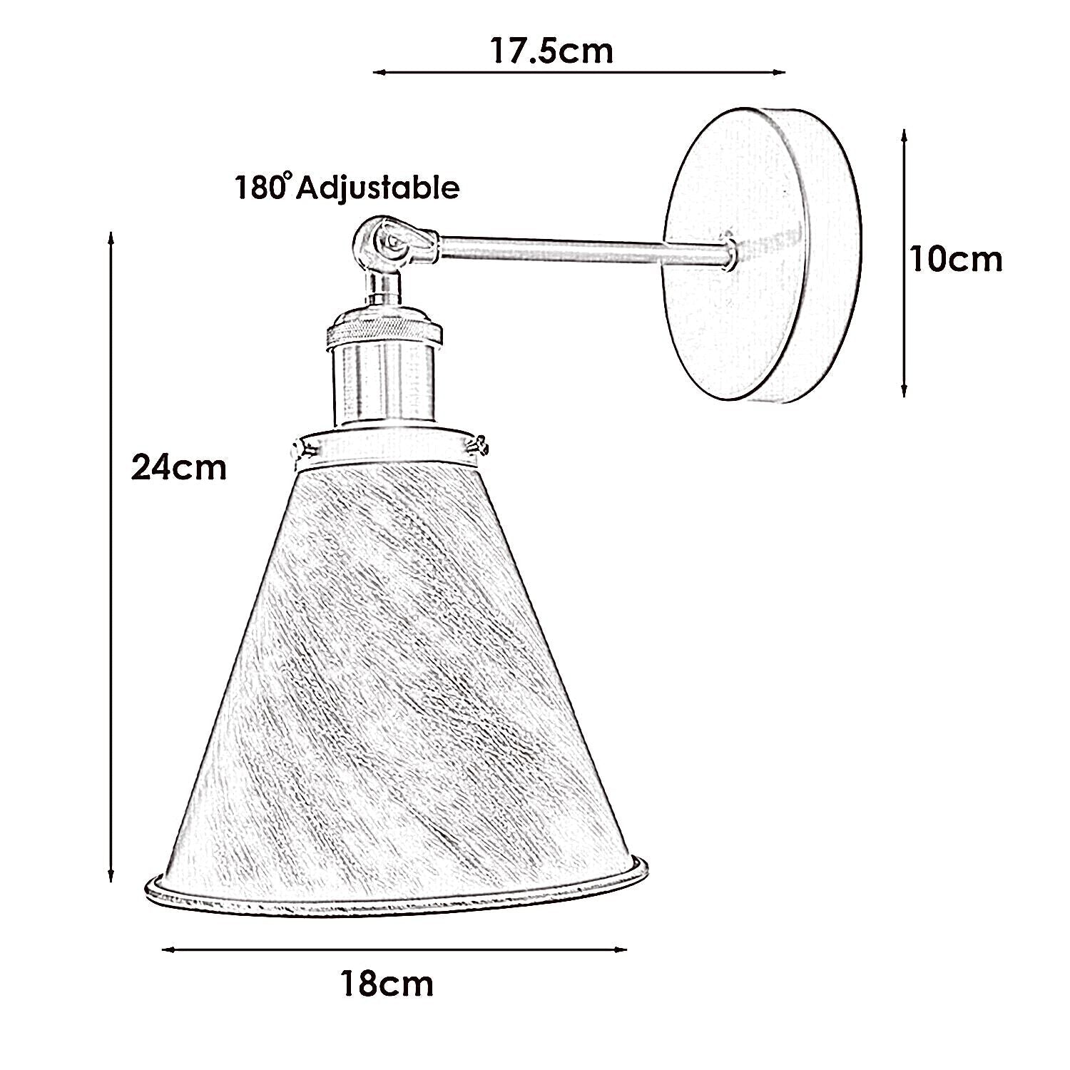 Industrial Metal Mounted Wall Lighting in Rustic Red, showcasing its elegant design and metal construction.