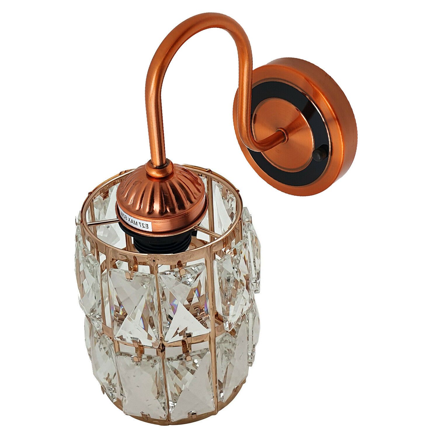 Industrial orange wall light fitting with metal construction, showcasing a modern retro style suitable for indoor lighting.