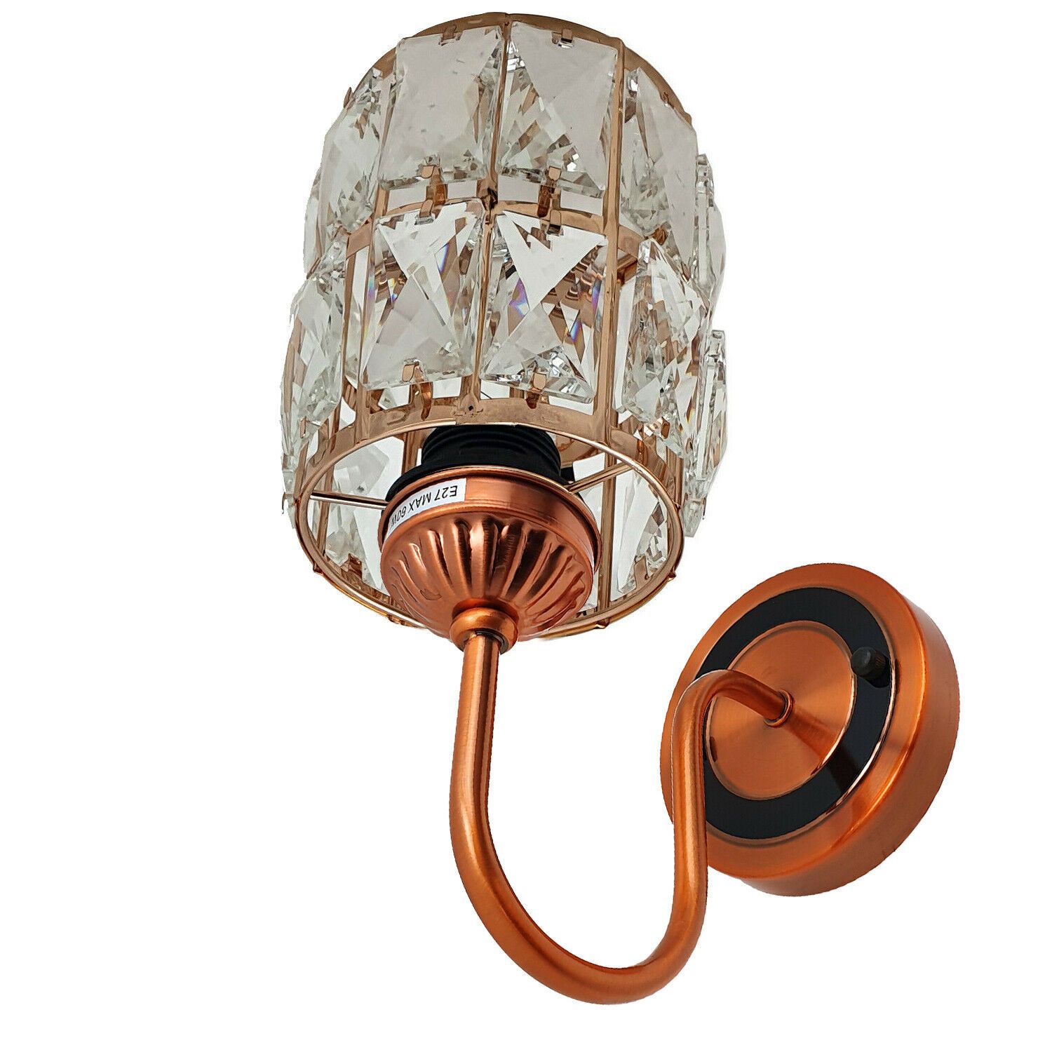 Industrial orange wall light fitting with metal construction, showcasing a modern retro style suitable for indoor lighting.