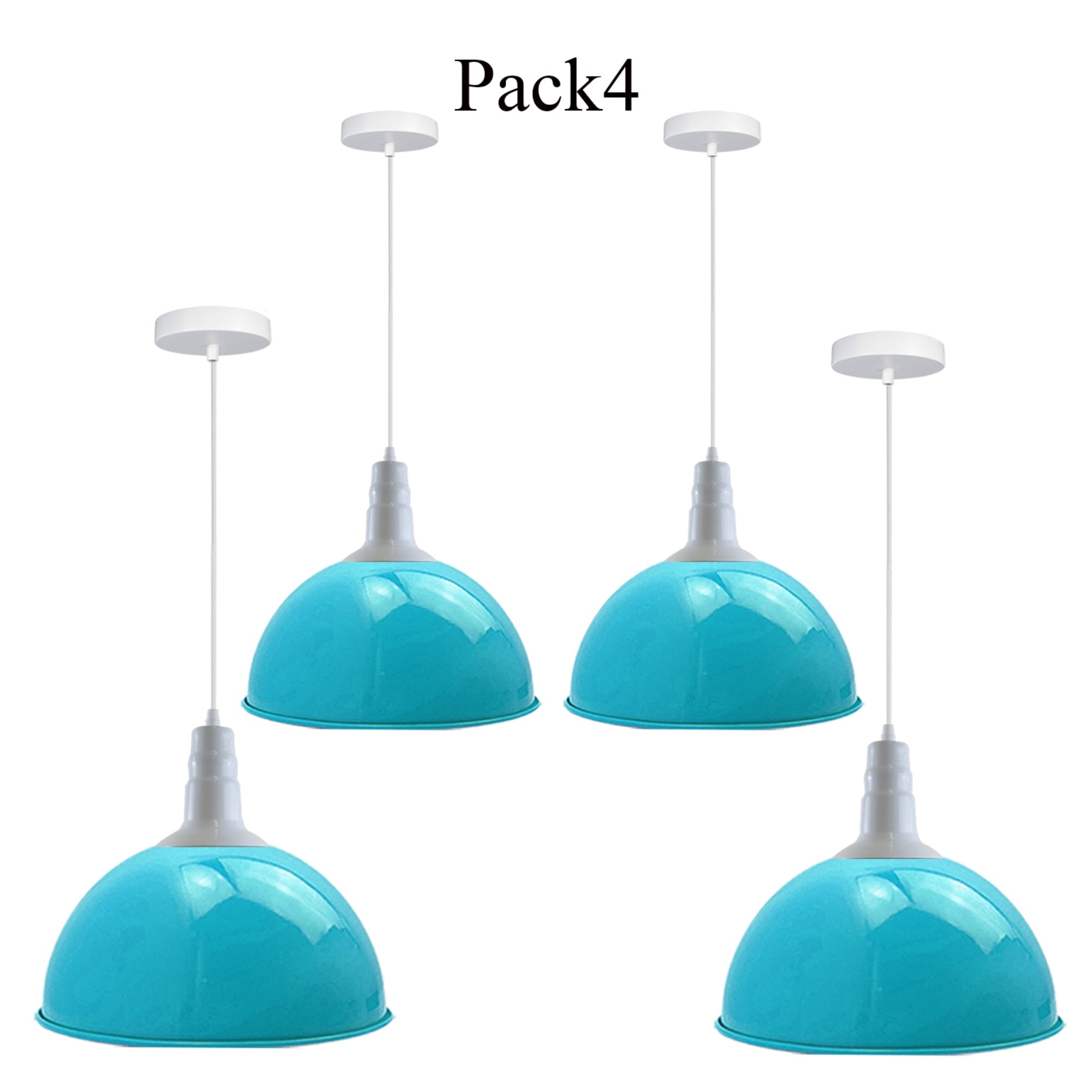 Industrial pendant lamp shades in a vintage style, perfect for indoor lighting in kitchens, bars, and dining areas.