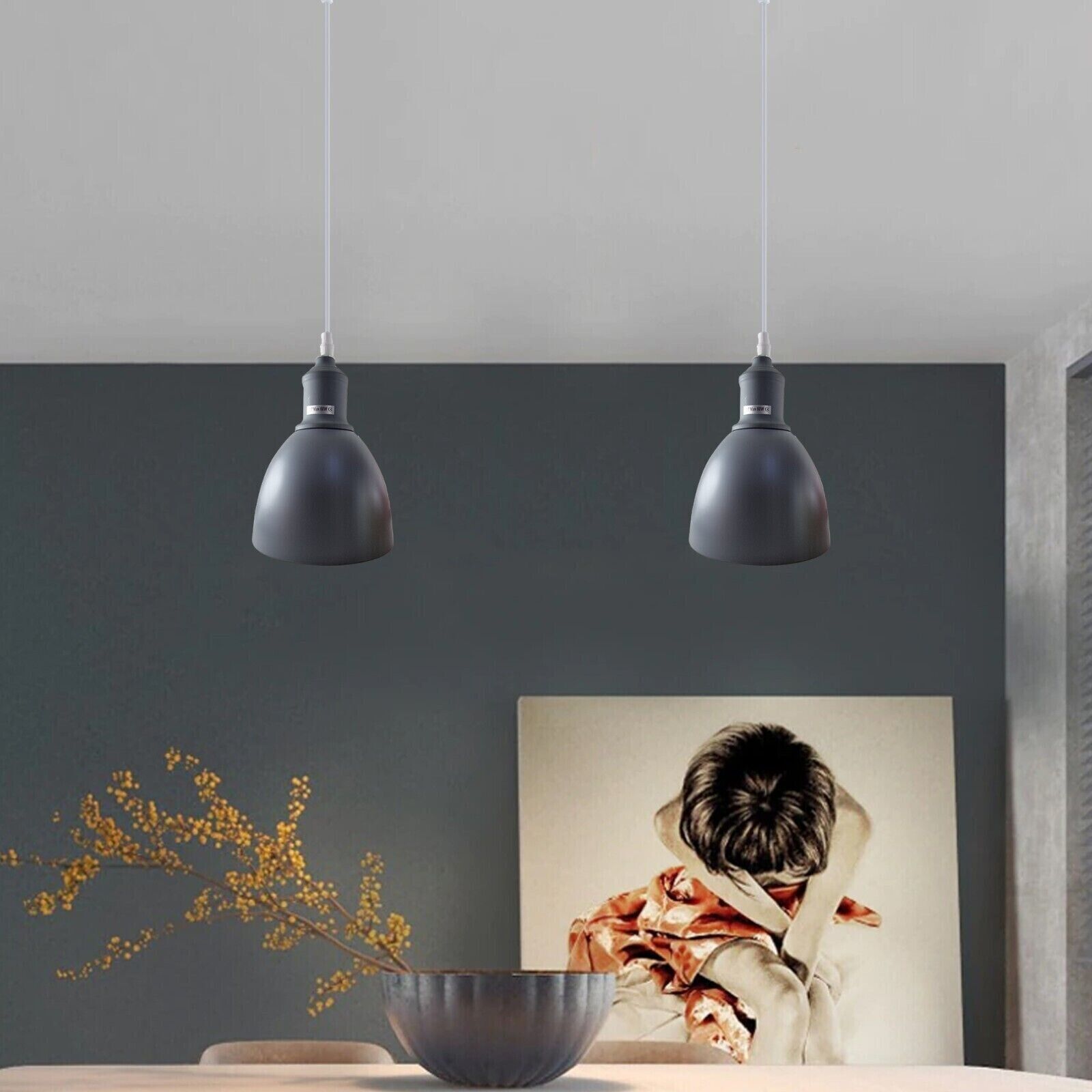 Industrial Pendant Lighting ~4033 featuring a vintage design with a metal shade and adjustable cable, perfect for home decor.