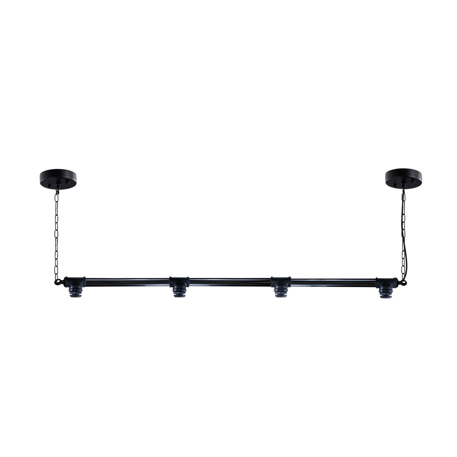 Industrial Vintage Downlight Hanging Ceiling Pendant with black pipe design, showcasing its elegant and durable construction.