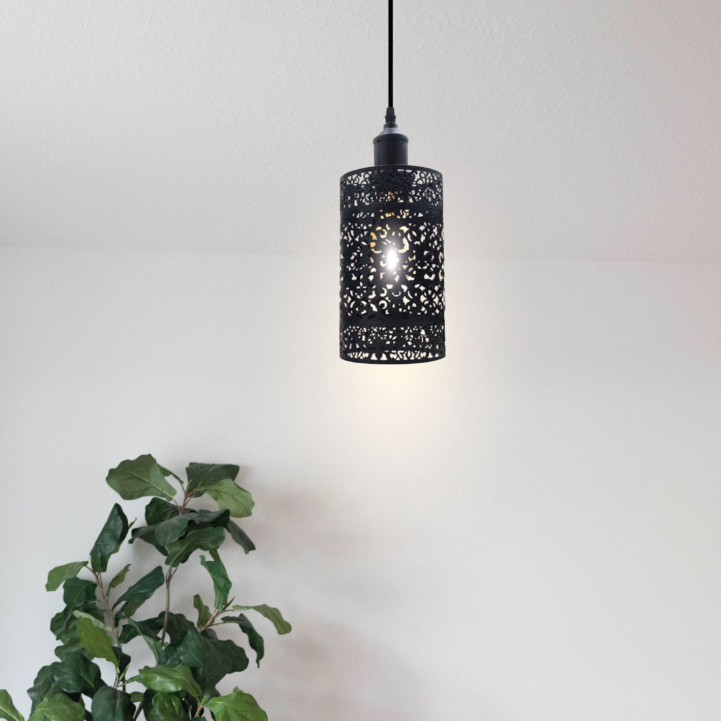 Industrial Vintage Ratio Adjustable Pendant Lighting with metal shade and adjustable cable, perfect for indoor use.
