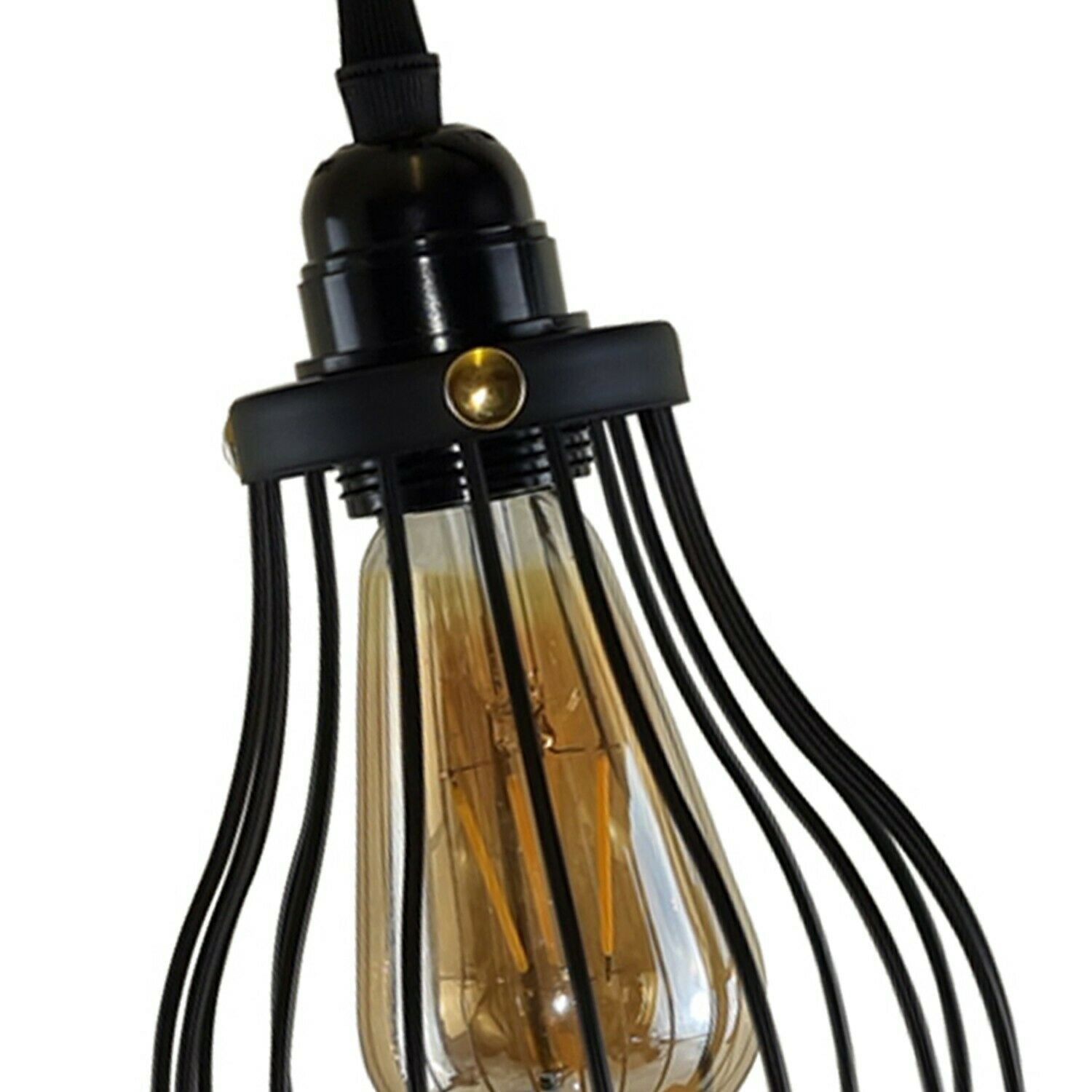 Industrial Vintage Retro Pipe Sconces Wall Light with black cage design, showcasing its stylish and functional features.