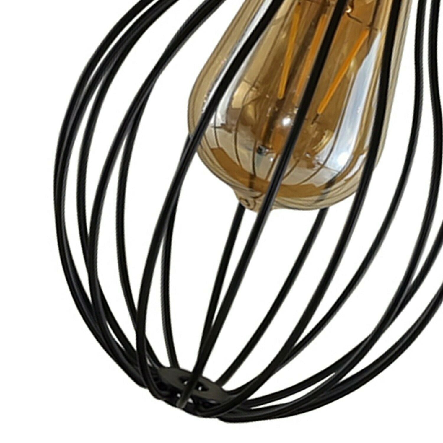 Industrial Vintage Retro Pipe Sconces Wall Light with black cage design, showcasing its stylish and functional features.