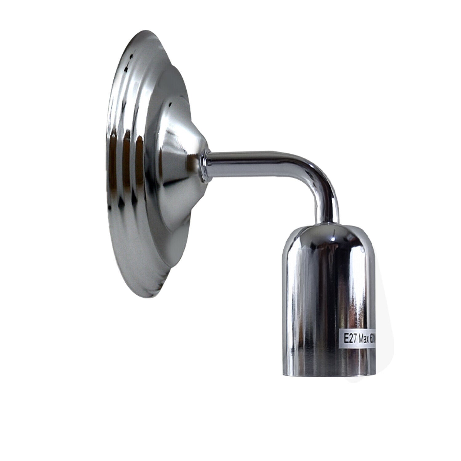 Industrial Vintage Retro Polished Sconce Chrome Wall Light showcasing its elegant design and polished finish, perfect for indoor decor.