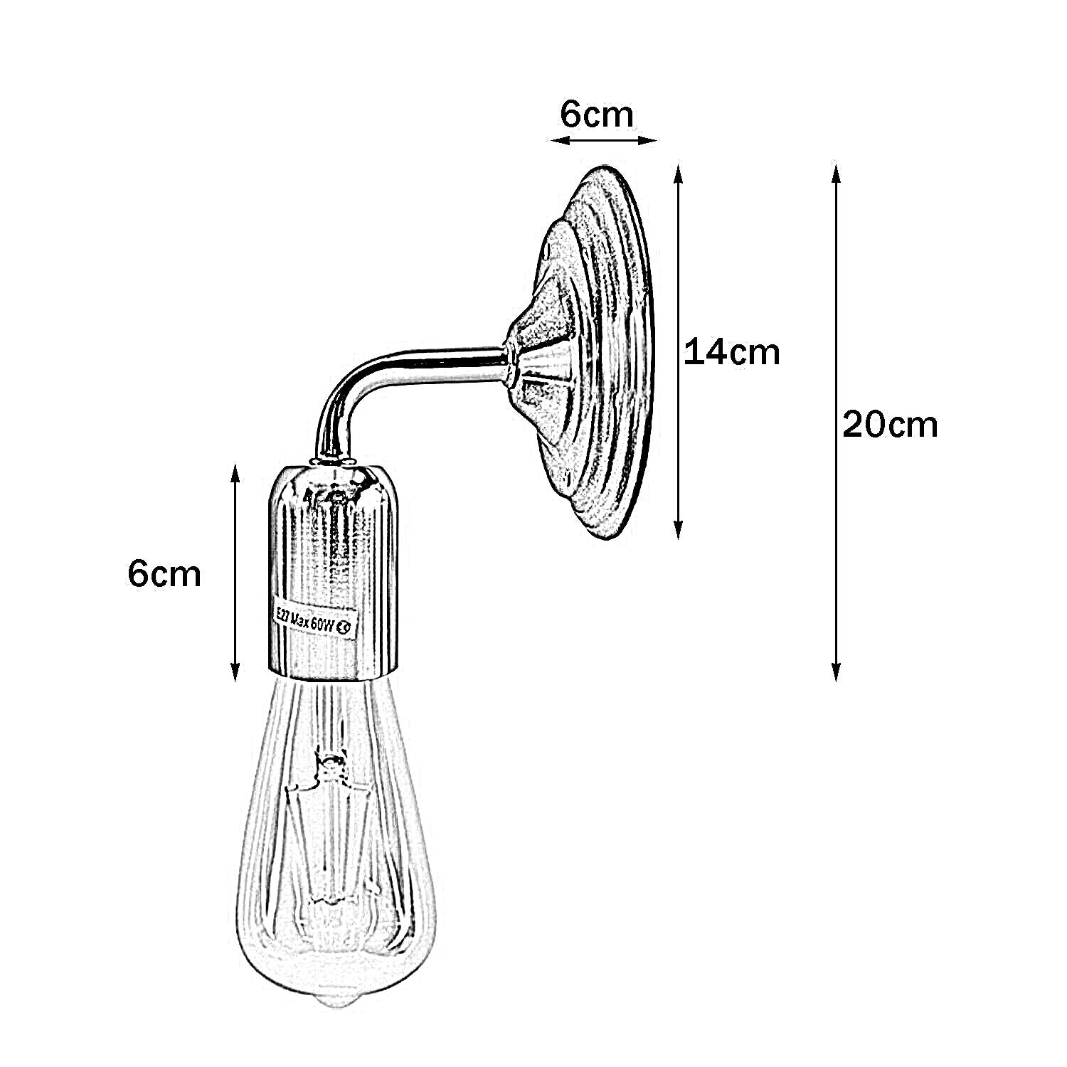 Industrial Vintage Retro Polished Sconce in French Gold, showcasing elegant design and metal craftsmanship.