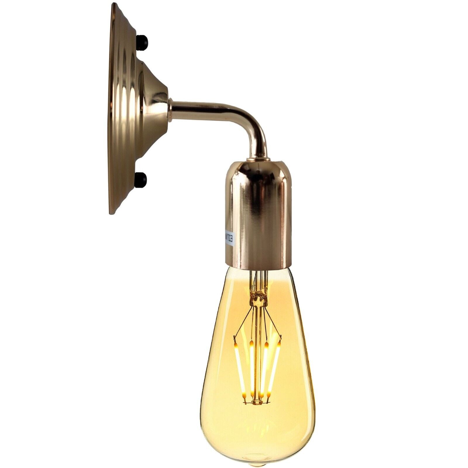 Industrial Vintage Retro Polished Sconce in French Gold, showcasing elegant design and metal craftsmanship.