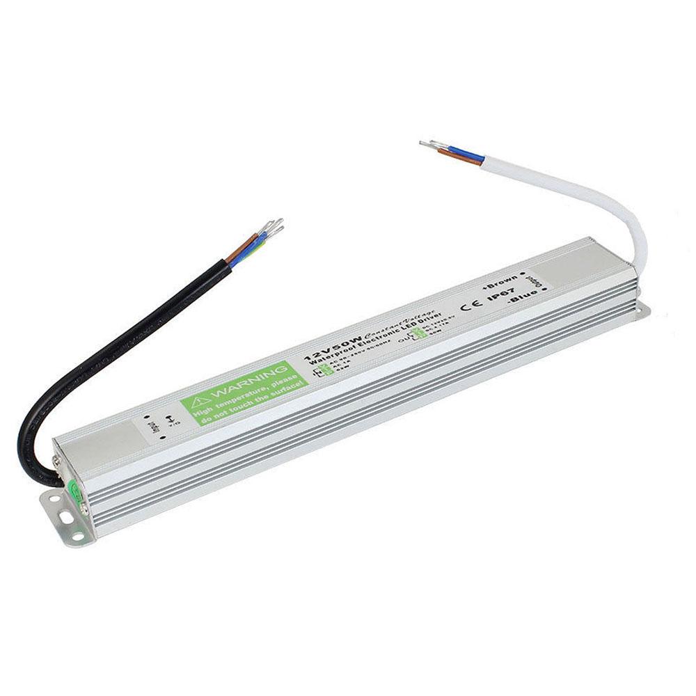 IP67 DC 24V 50W LED Driver Power Supply Transformer with waterproof design for outdoor use, featuring multiple protection functions.