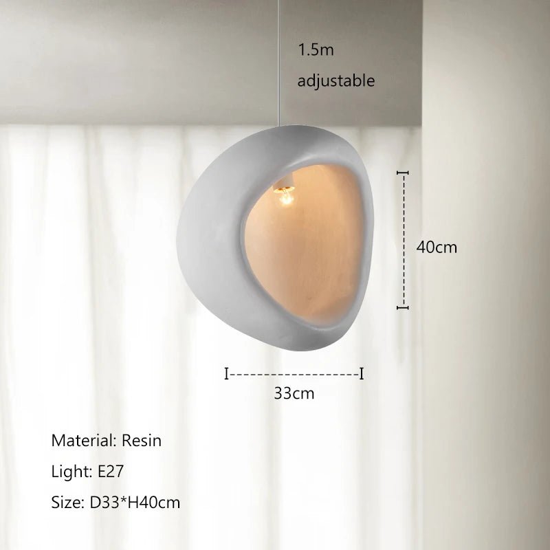 Elegant Istvan Pendant light hanging freely, showcasing its handcrafted design and gentle illumination.