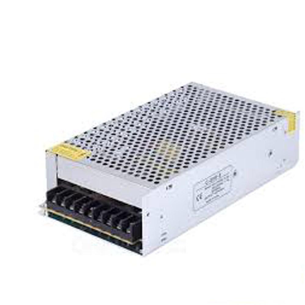DC 5V 200W IP20 LED Driver with specifications and features highlighted, showcasing its compact and enclosed design.