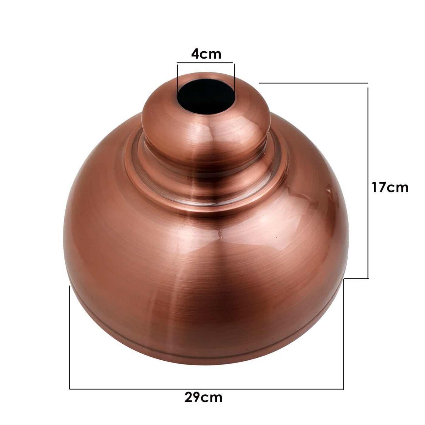 LEDSone Vintage Industrial Copper Pendant Lampshade showcasing a modern metal design with a brushed effect finish, ideal for contemporary interiors.