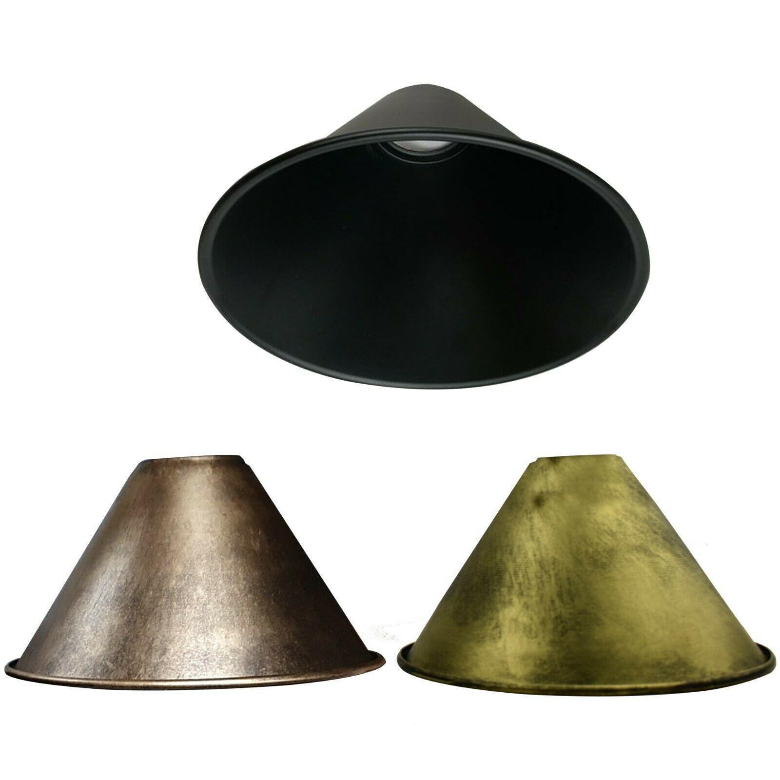Industrial Ceiling Fitting Lamp Shade in various colors, showcasing its unique metal design and vintage effect finish.