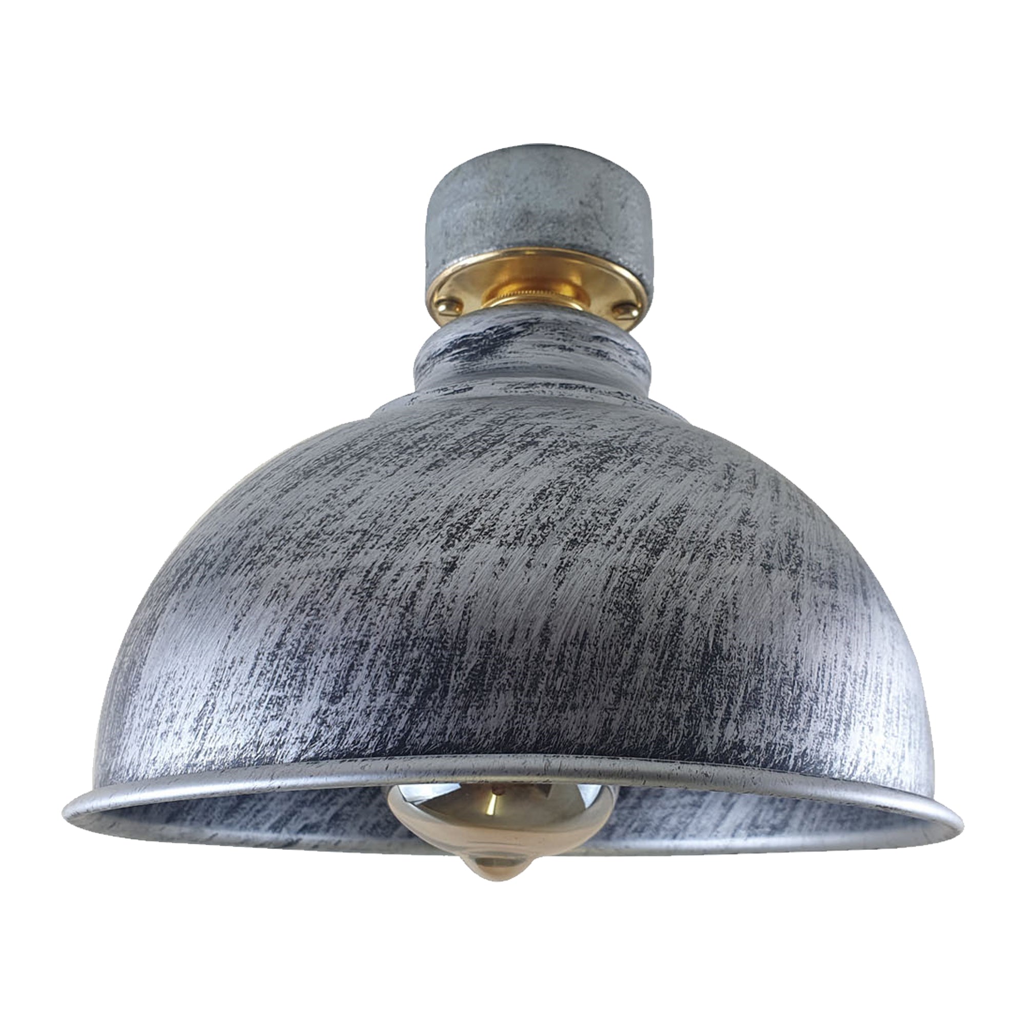 Metal Rustic Style Ceiling Light with Brushed B22 Base, showcasing a stylish industrial design suitable for various interiors.