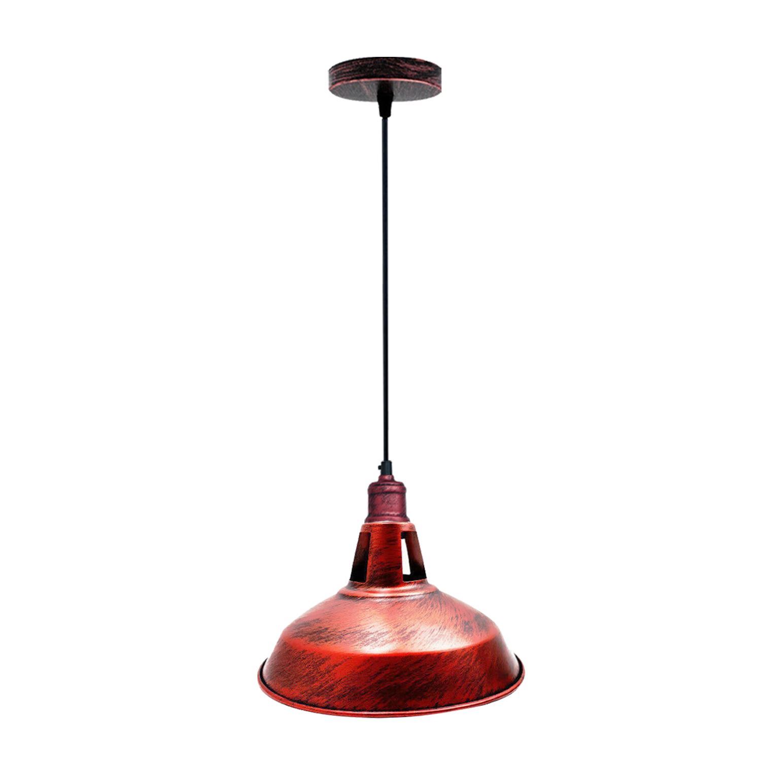 Modern Barn Shade Ceiling Light Fixture in various colors, showcasing its stylish design and E27 lamp base.