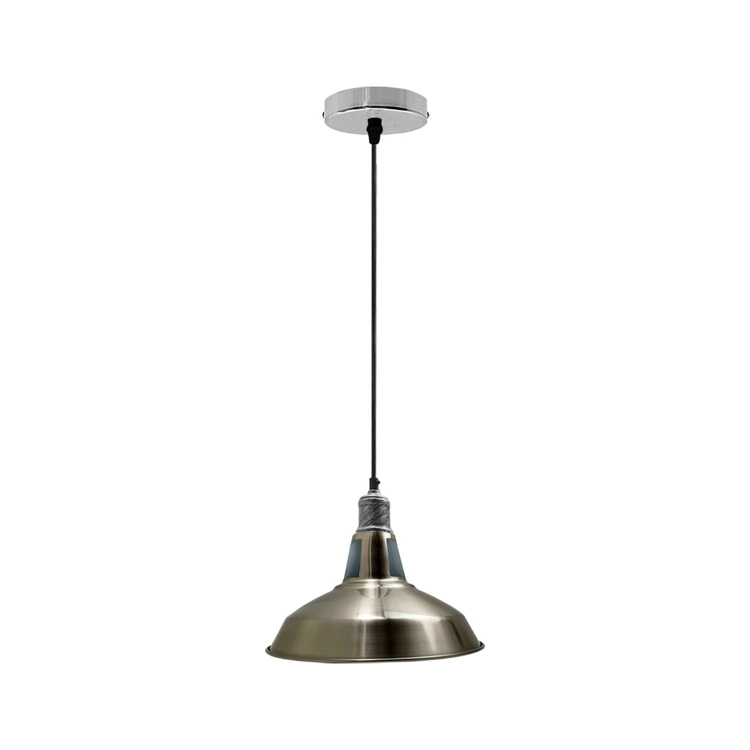 Modern Barn Shade Ceiling Light Fixture in various colors, showcasing its stylish design and E27 lamp base.