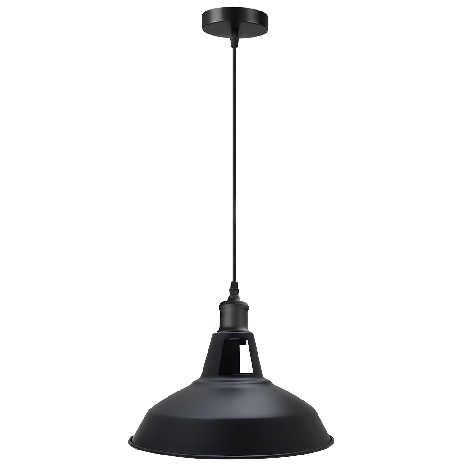 Modern Barn Shade Ceiling Light Fixture in various colors, showcasing its stylish design and E27 lamp base.