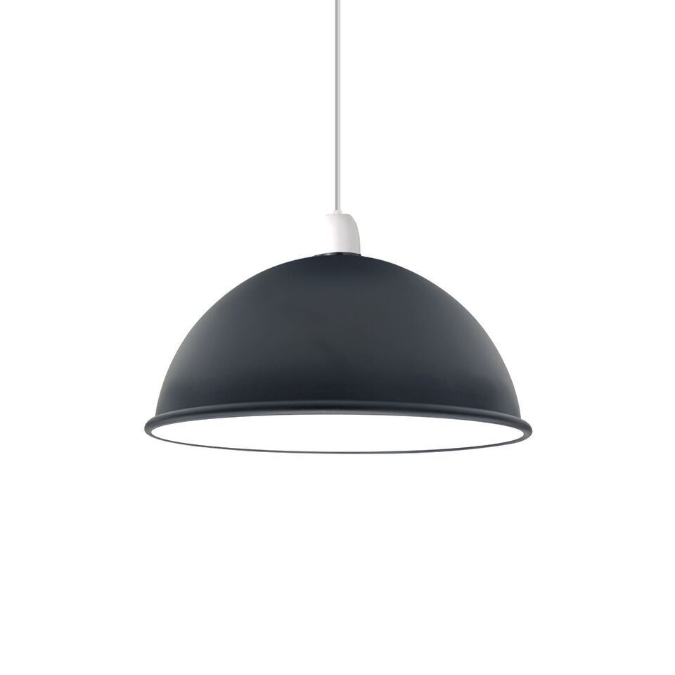 Modern Ceiling Light Shade Hanging Pendant Lamp with brushed nickel finish and white interior, designed for contemporary decor.