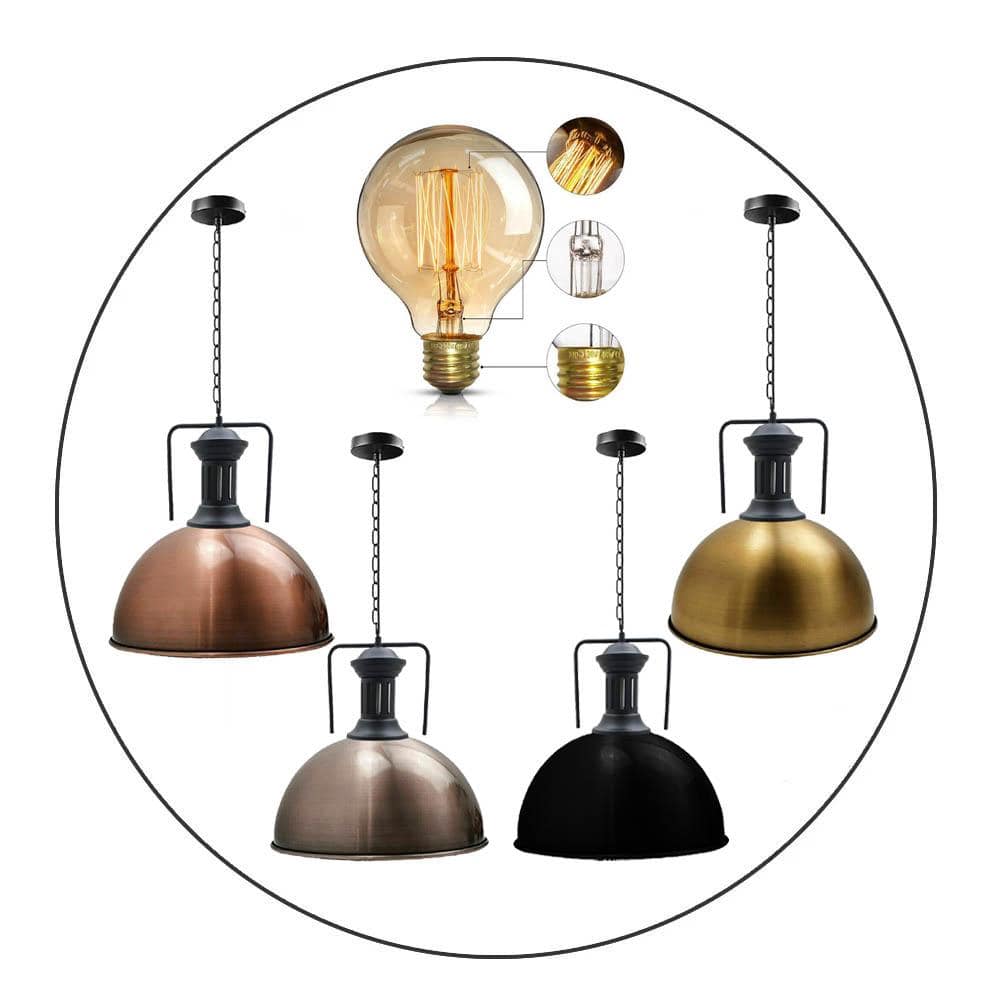 Modern Fashion Industrial Metal Shade Loft Cafe Pendant Light with brushed nickel finish and white interior, perfect for stylish illumination.