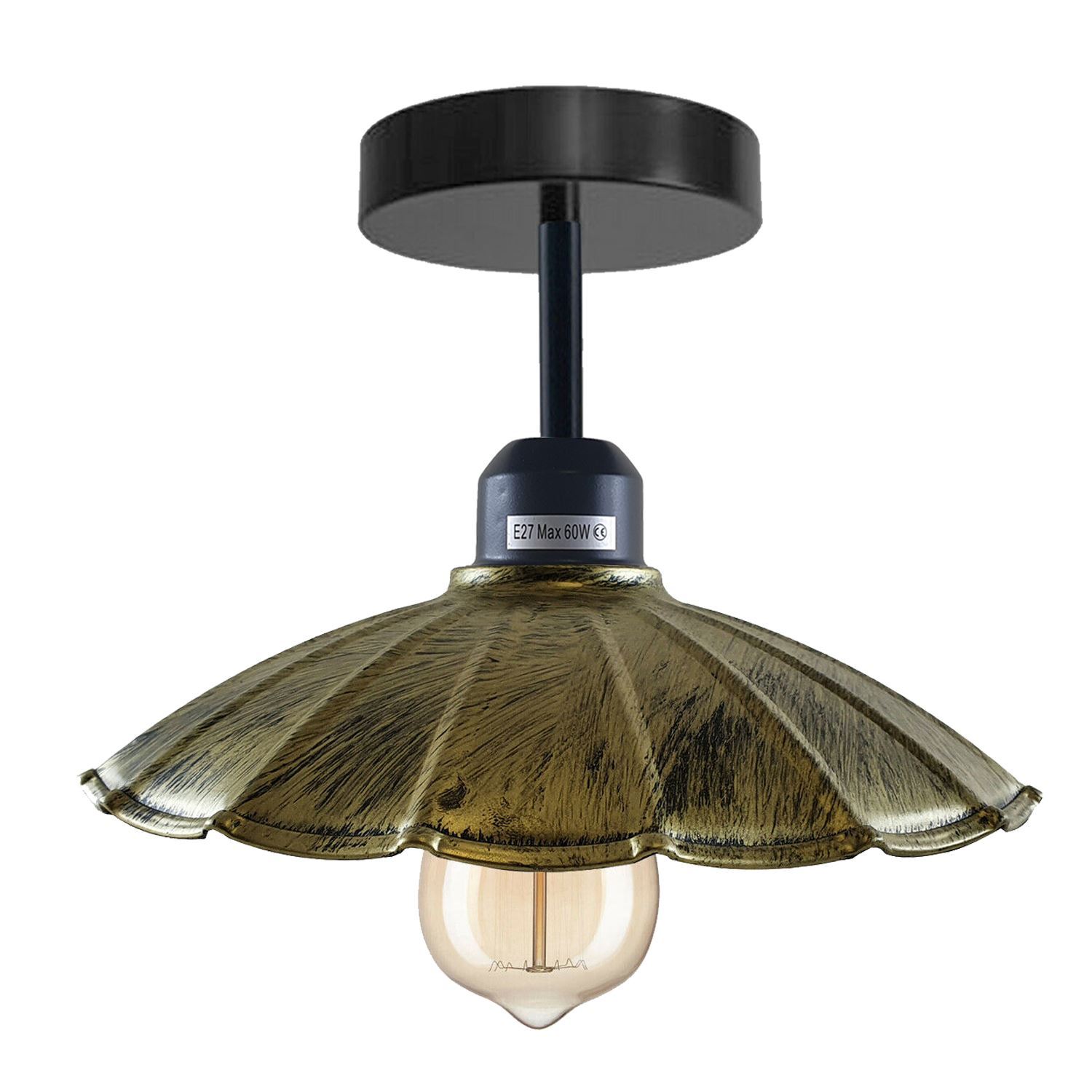 Modern Industrial Retro Metal Ceiling Pendant Lampshade in various colors, showcasing its stylish design and E27 lamp base.
