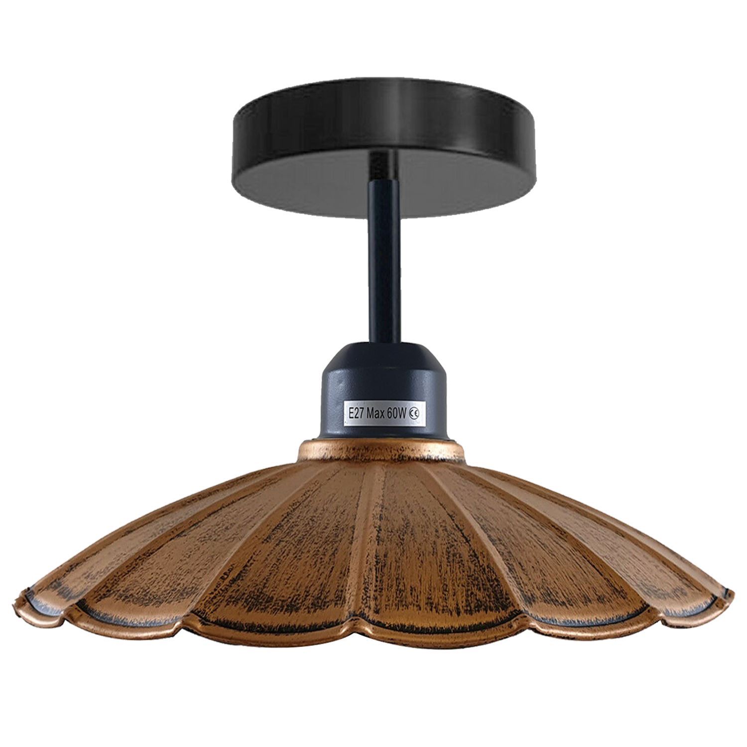 Modern Industrial Retro Metal Ceiling Pendant Lampshade in various colors, showcasing its stylish design and E27 lamp base.