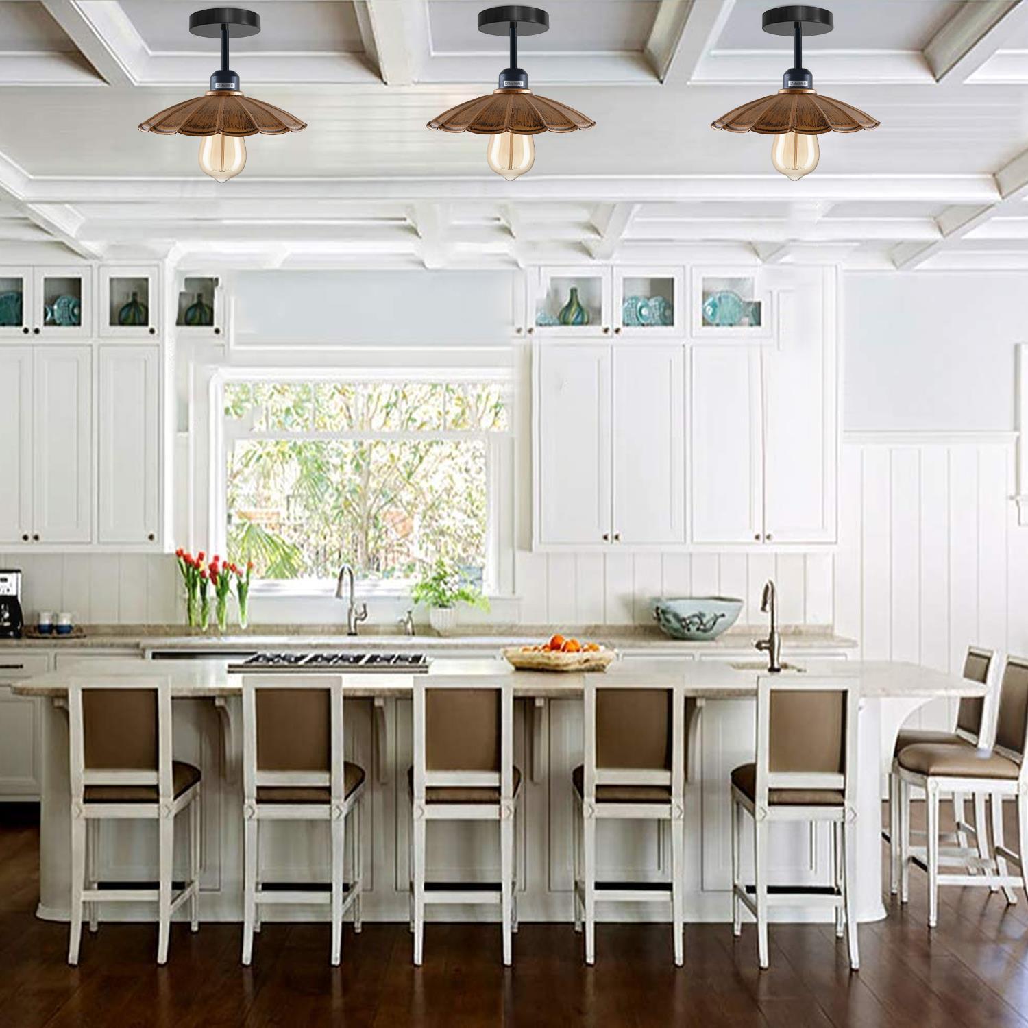 Modern Industrial Retro Metal Ceiling Pendant Lampshade in various colors, showcasing its stylish design and E27 lamp base.