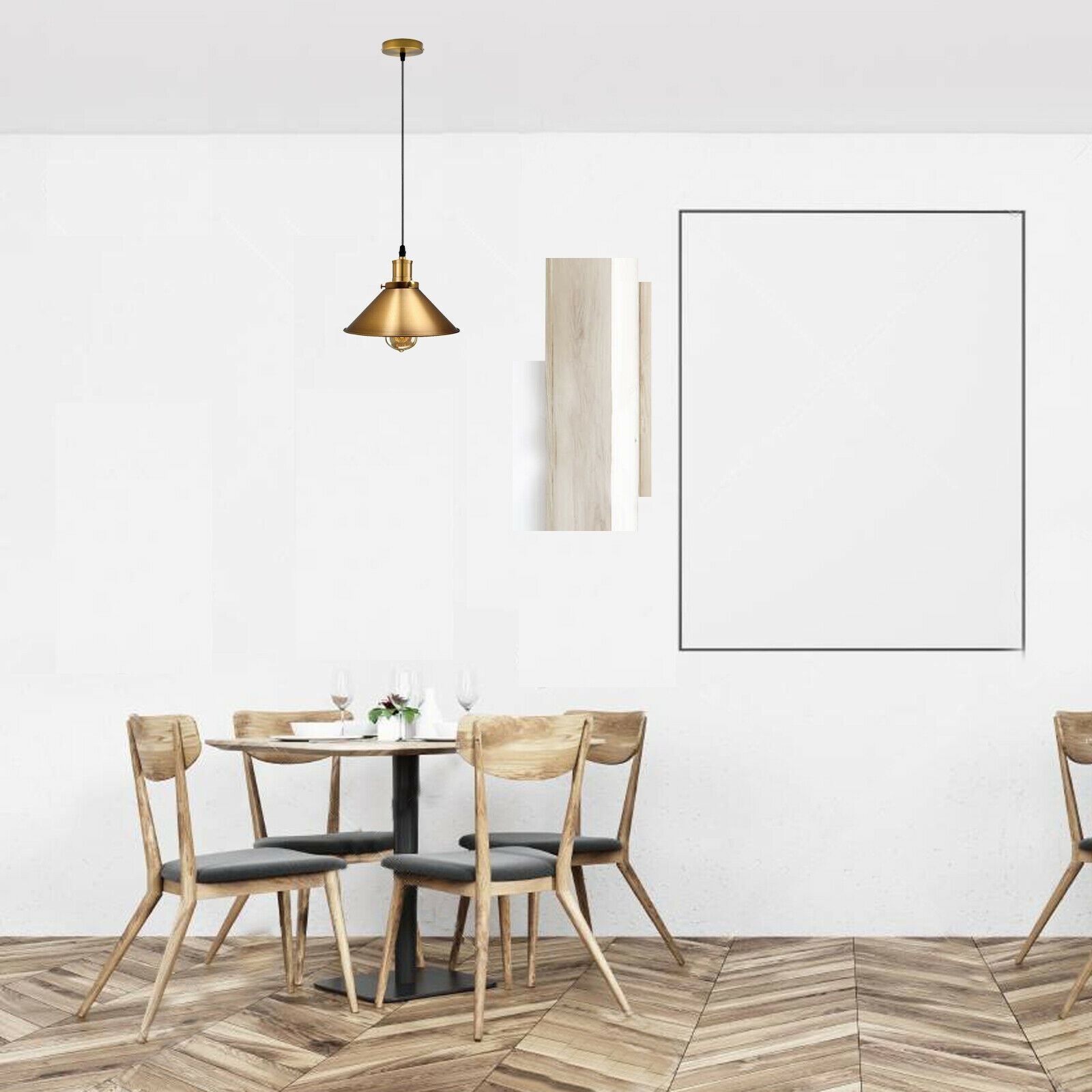 Modern Industrial Style Metal Cage Single Pendant Light in Yellow Brass, featuring a sleek dome design and adjustable hood.