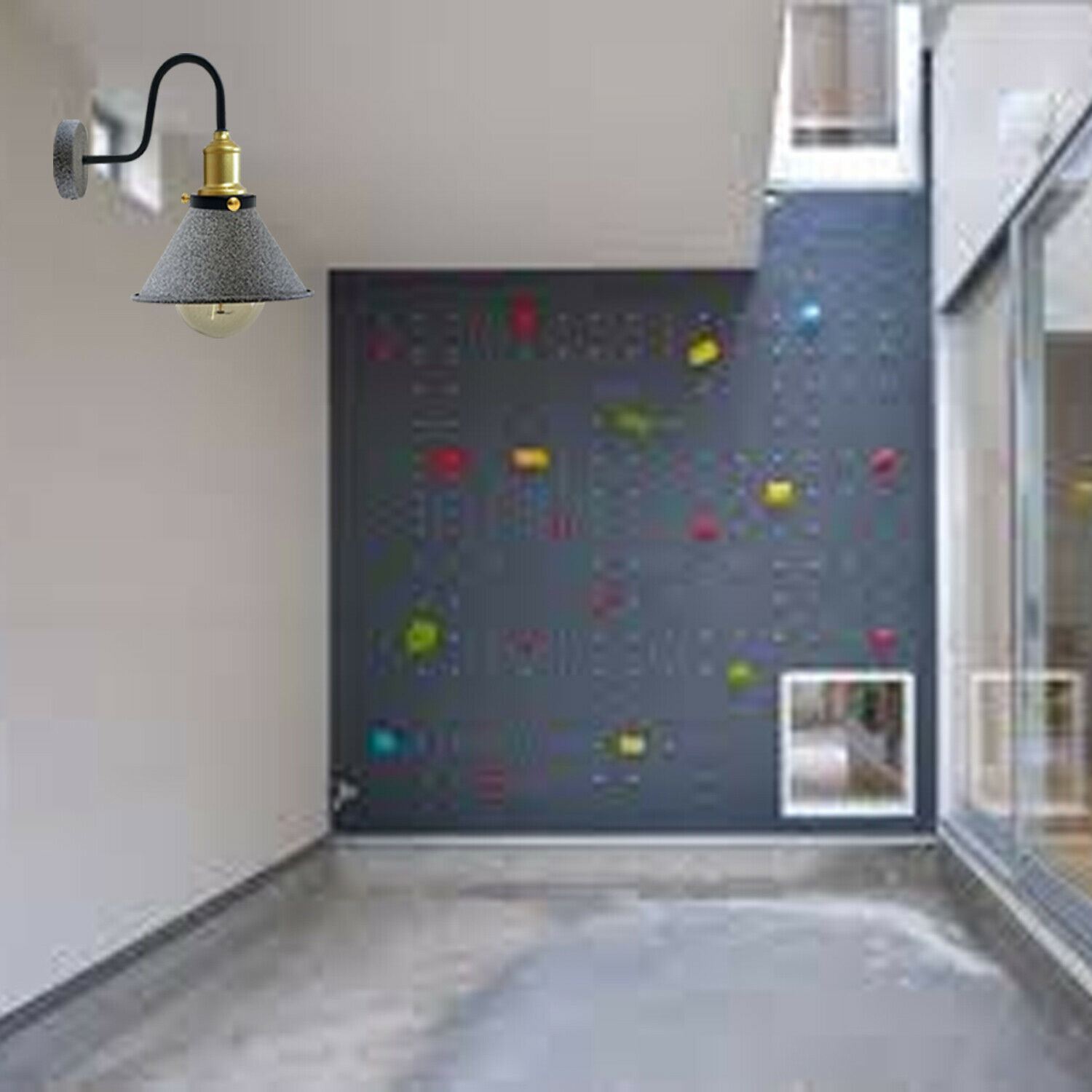 Modern Industrial Vintage Retro Rustic Sconce Wall Light with a sleek cone design and glossy finish, perfect for stylish home decor.