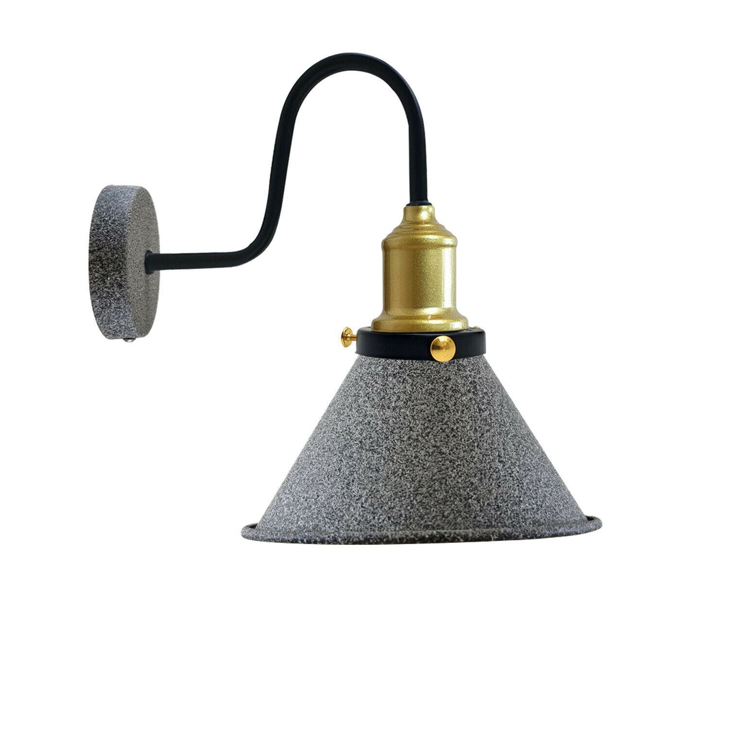 Modern Industrial Vintage Retro Rustic Sconce Wall Light with a sleek cone design and glossy finish, perfect for stylish home decor.
